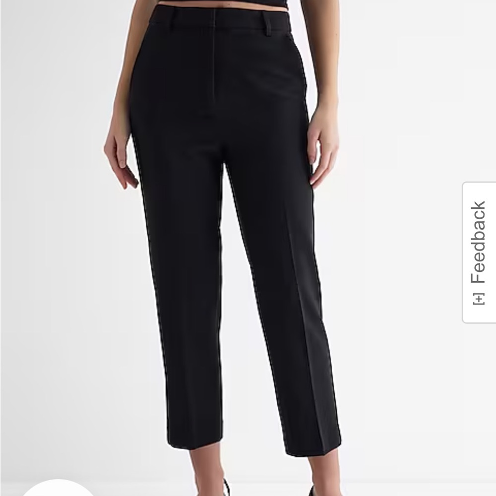 NWT Express Black Editor High Waist Straight Pants size 0S Work Pants